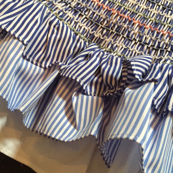 English Factory Smocked Skirt with Ruffle Hem - Picture 4 of 5